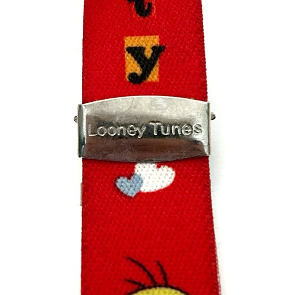 Warner Bros Looney Tunes Tweety Bird Kids Pants Suspenders Yellow Red Stretchy - Picture 10 of 16